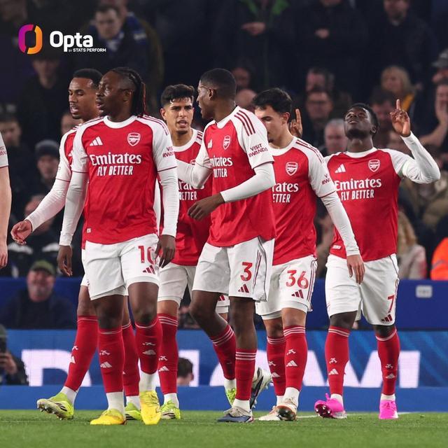 kaiyun-阿森纳本赛季英超10次净胜1球,队史同期仅次于03/04赛季